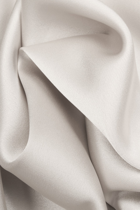 Satin réversible crème