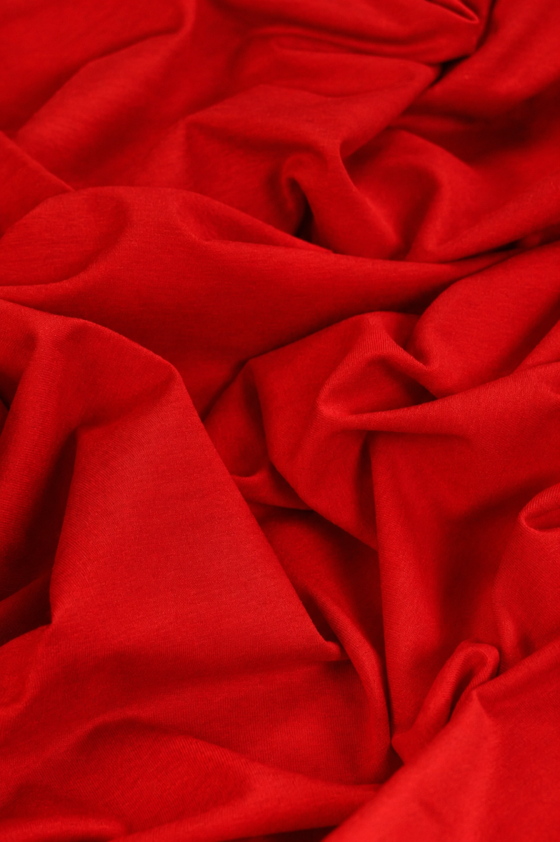 Viscose tricotstof rood