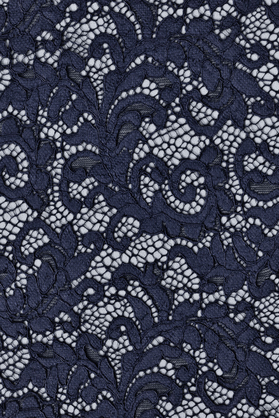 Donkerblauwe kant