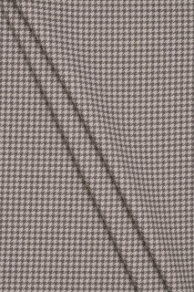 Gray-brown suit wool with small houndstooth
