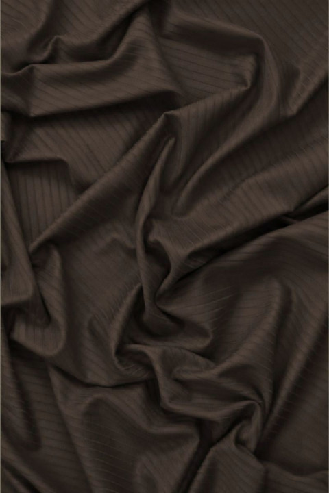 Punto de algodón canalé color chocolate amargo