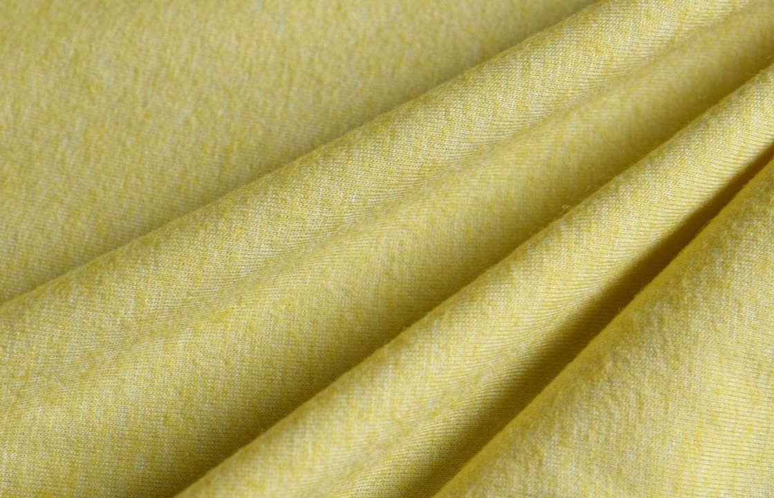 Viscose knitted fabric yellow