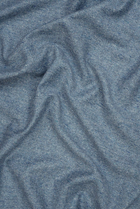 Kostymull tweed blå