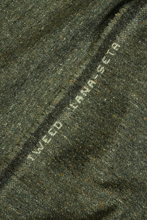 Wełna kostiumowa tweed zielony
