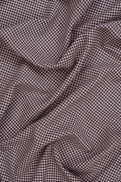 Wool with small houndstooth dirty pink