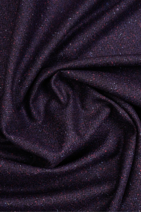 Wełna kostiumowa tweed fioletowy