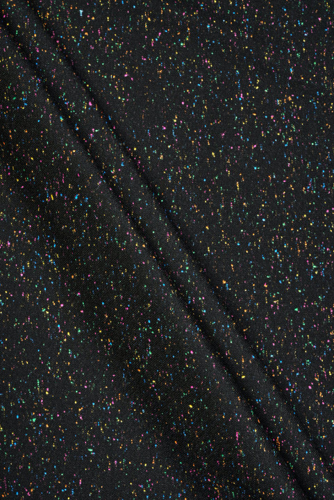 Laine pour costumes élastique tweed noir