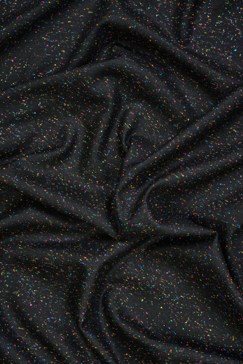 Lana de traje el. tweed negro