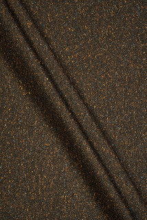 Stretch wool suiting tweed brown