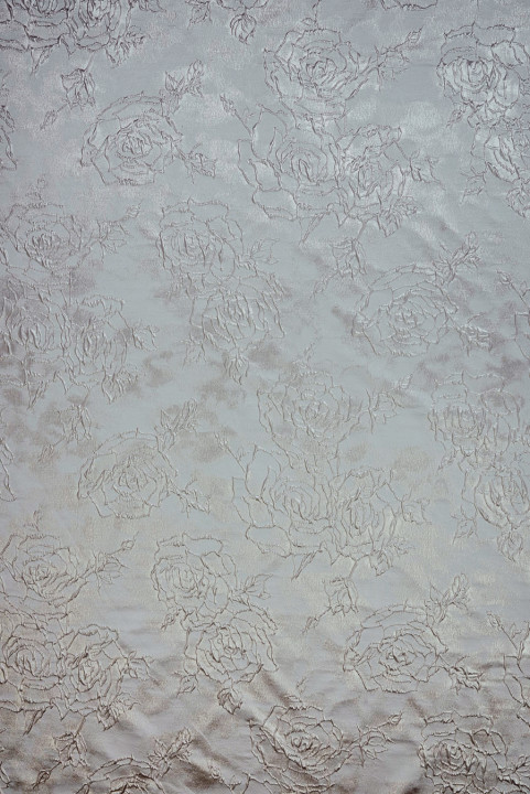 Jacquard à roses platine