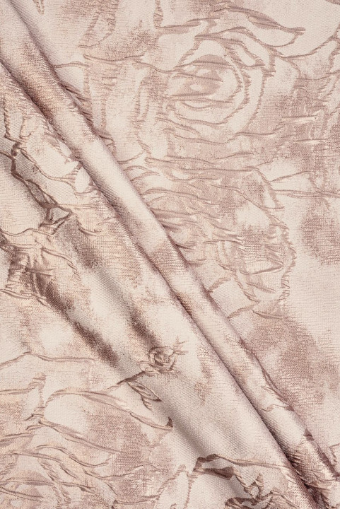 Jacquard met rozen in roségoud