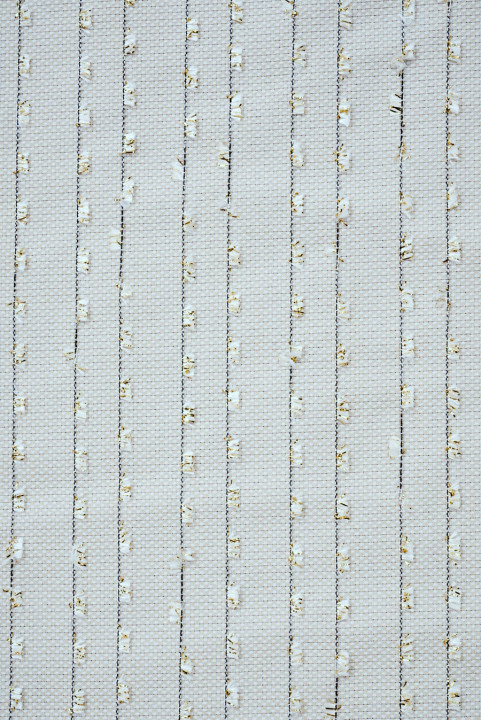Tissu jacquard à franges - beige