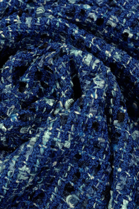 Tissu style Chanel bleu roi