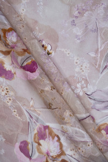 Seda devoré fina con flores