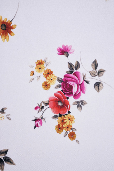 Zijde-twill met bloemenprint