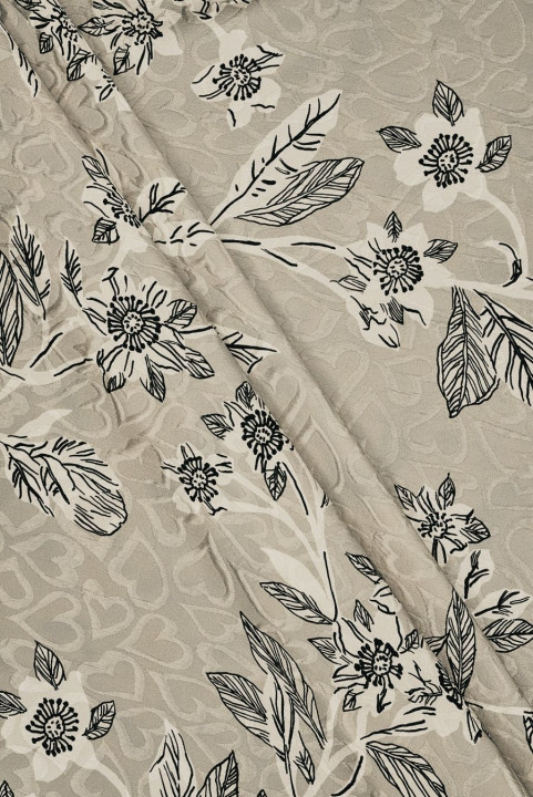Mătase cu viscoză, jacquard cu motive florale