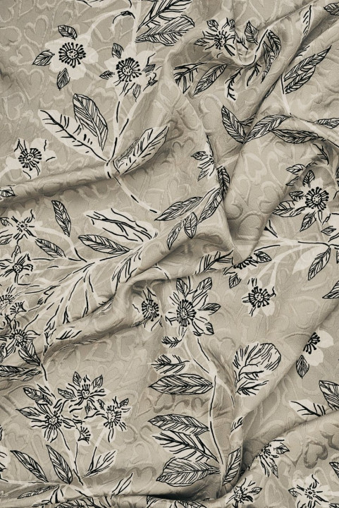 Seide mit Viskose, Jacquard mit Blumen
