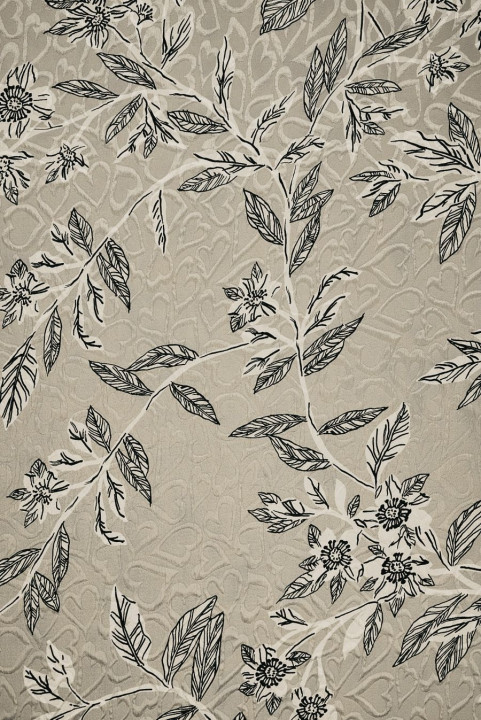 Mătase cu viscoză, jacquard cu motive florale