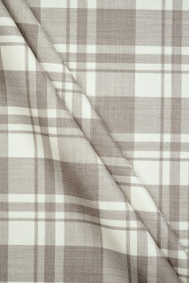 Beige check wool