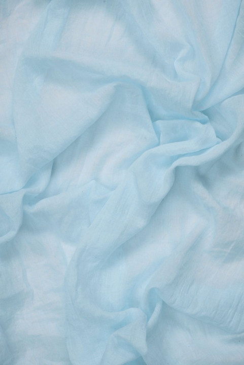 Crinkled cotton batiste — light blue