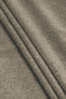 Alpakkakappa med ull och polyamid gråbeige