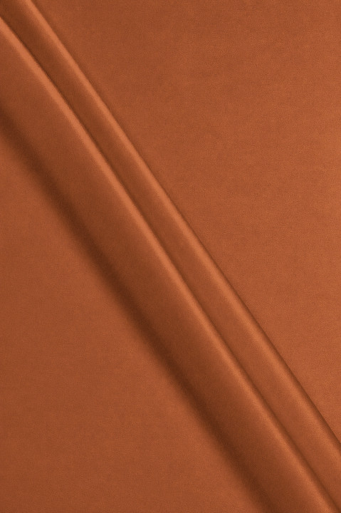 Satén oboustranný cihlově hnědý