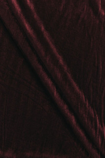 Welur z jedwabiem ciemne bordo KUPON 100 cm