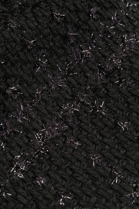Chanel-style fabric, black