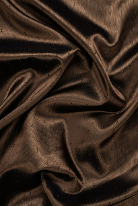 Brown jacquard lining with zigzags