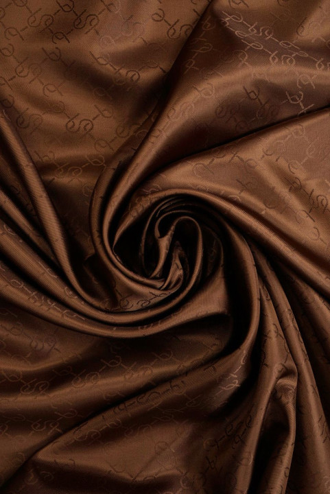 Doublure jacquard marron clair