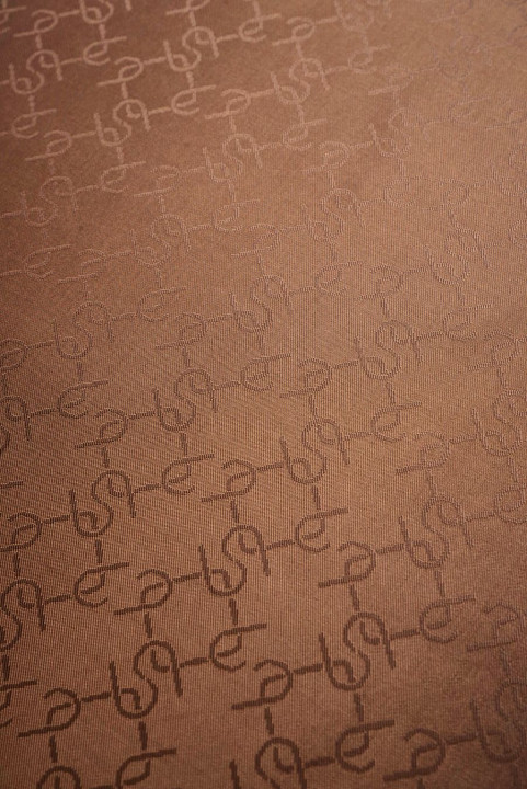Doublure jacquard marron clair