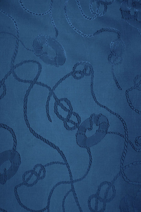 Foring jacquard mørkeblå snore