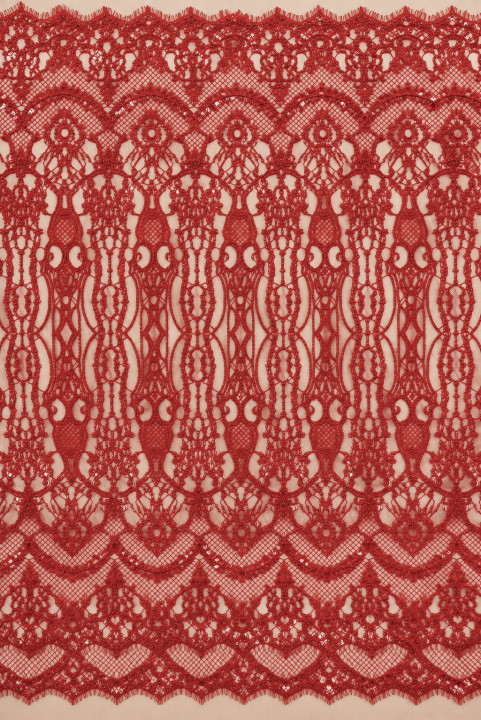 Französische Spitze Rot KUPONS