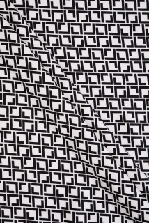 Vâscoză alb-negru cu model geometric