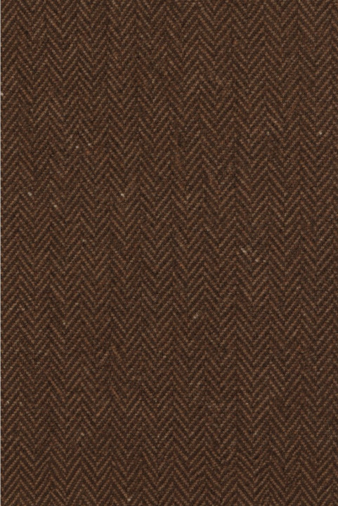 Lână pentru costume maro cu model chevron