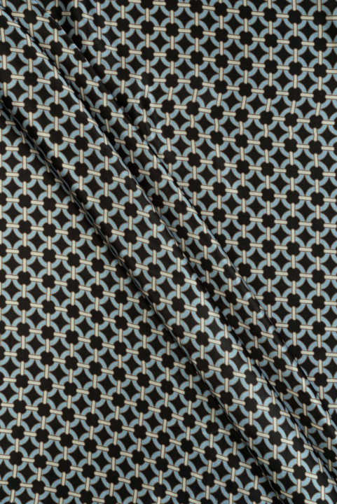 Satijn zijde-viscose geometrisch