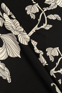 Black viscose with leaves