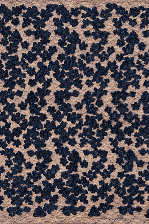 3D floral lace navy