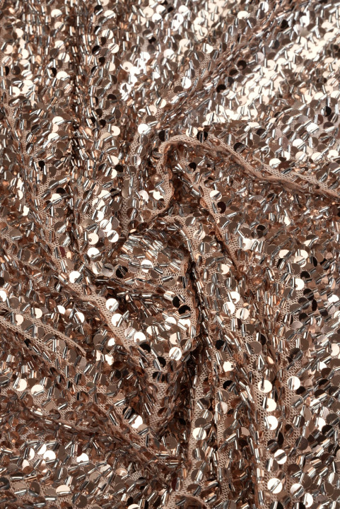 Sequins élastiques beige poudré