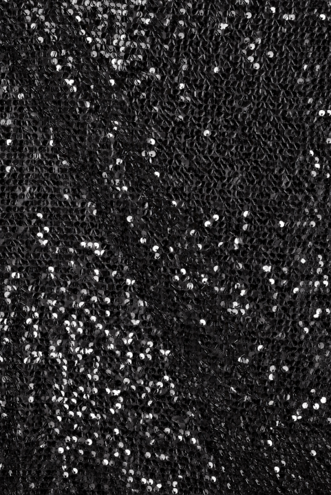 Elastische pailletten stof zwart