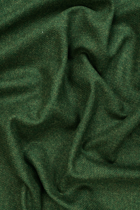 Țesătură pentru costume, lână virgină cu poliester, verde cu diagonală