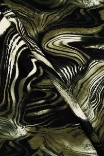 Viscose green abstract print