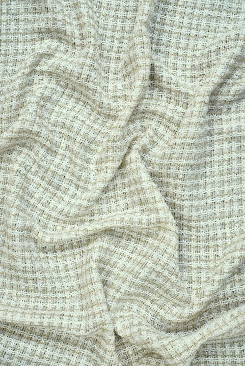 Cream-and-gold Chanel-style fabric
