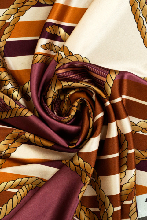 Satin de soie cordages nuance rose foncé