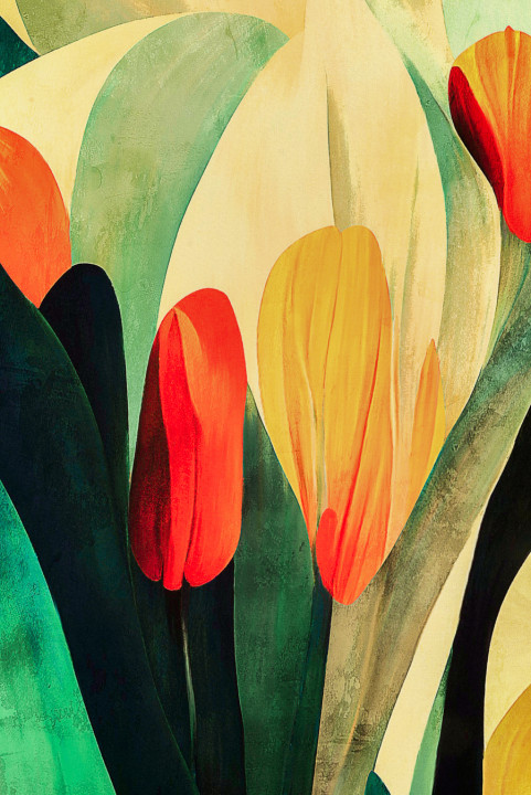Cadi cu lalele uriașe