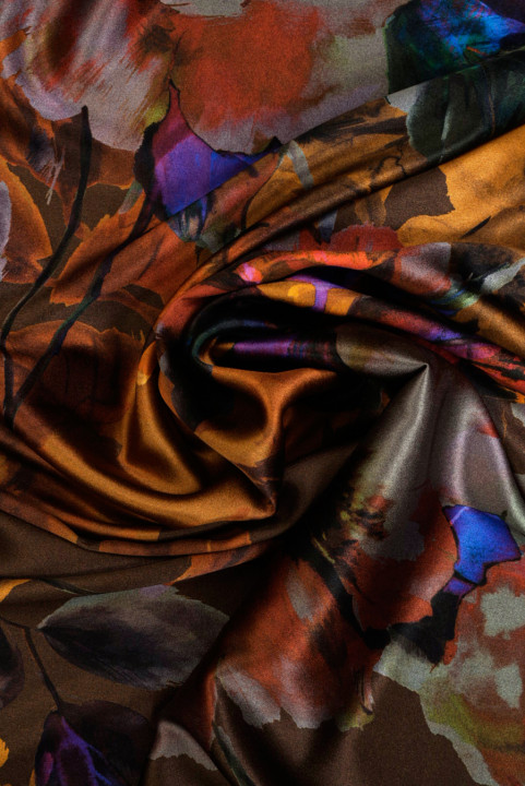 Satin di seta fiori autunnali