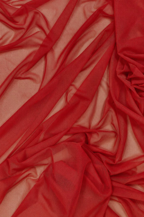Zachte tulle mesh rood