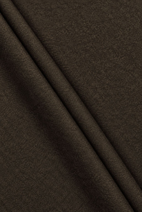 Lana para abrigo reversible marrón oscuro y verde oscuro