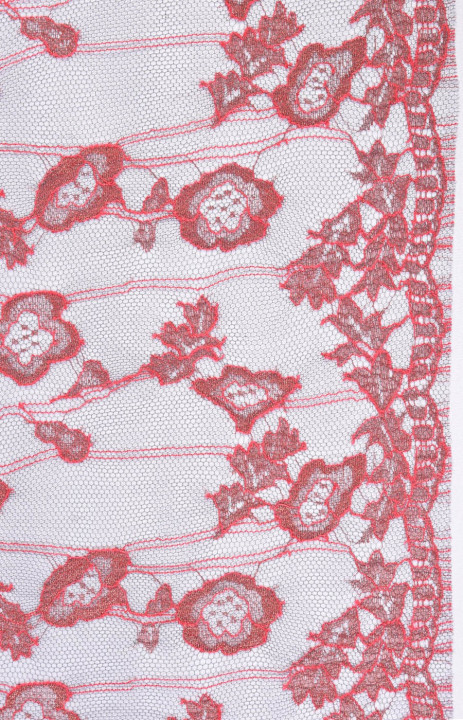 Burgundy-pink lace
