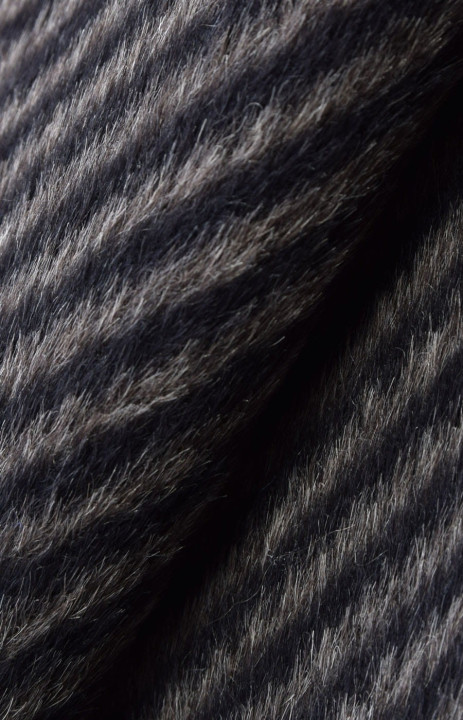 Alpaca rayada con cachemir